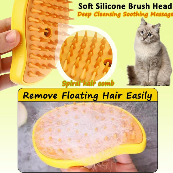 Pet steam brush